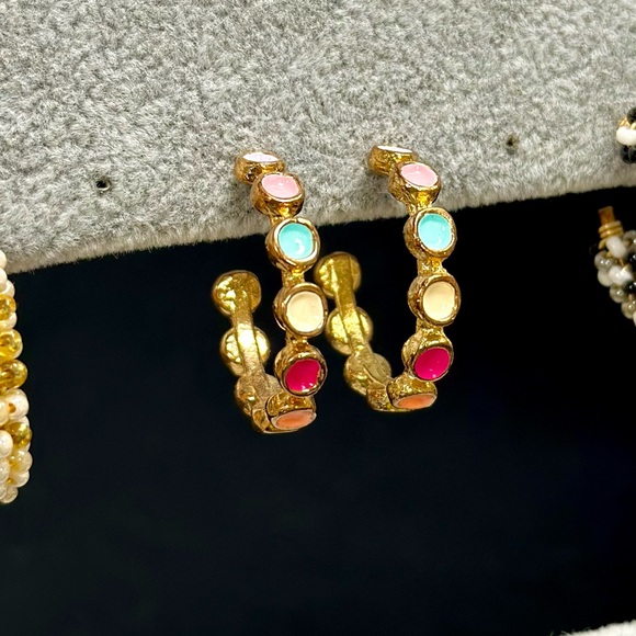 NWT Colorful Hoops Enamel Wholesale Earrings - Picture 3 of 3